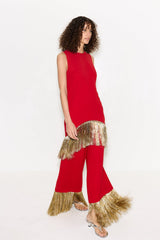 Nella Fringe Pant | Simon Miller LUCKY RED