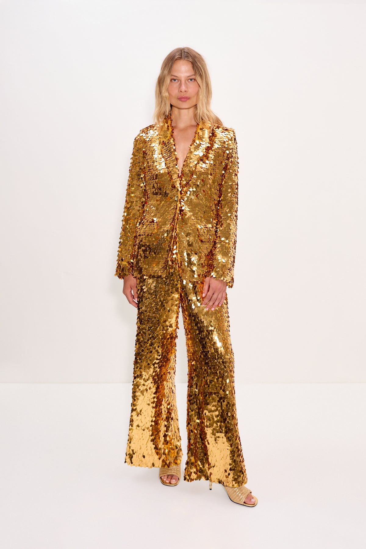 Nella Sequin Wide Leg Pant | Simon Miller STAR GOLD