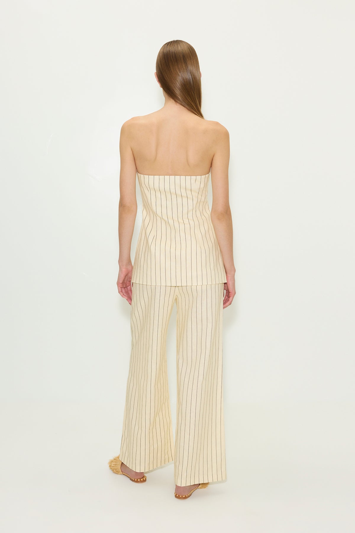 Bloo Linen Pant | Simon Miller CREAM PINSTRIPE