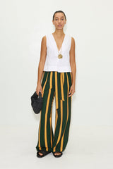 Alto Crepe Pant | Simon Miller FERN/MUSTARD STRIPE