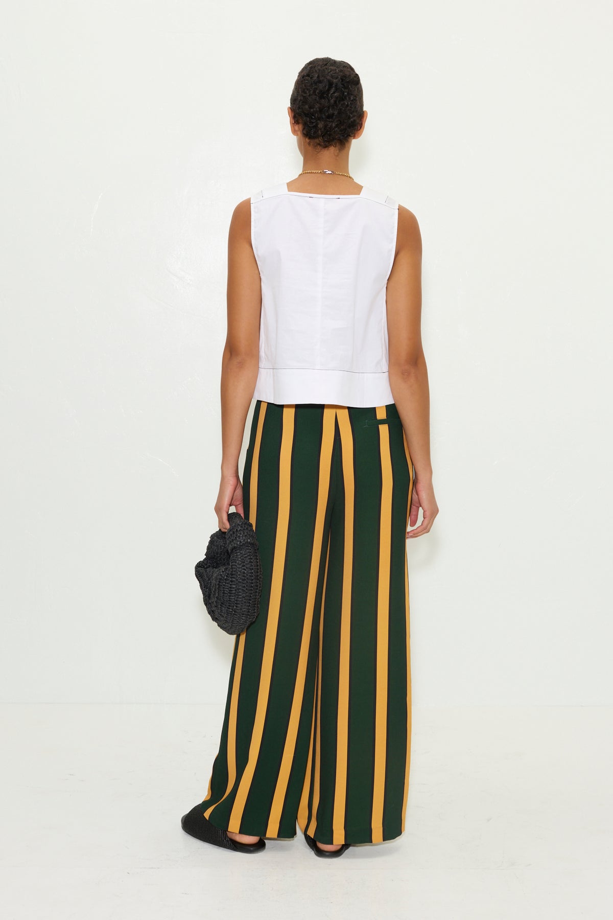 Alto Crepe Pant | Simon Miller FERN/MUSTARD STRIPE