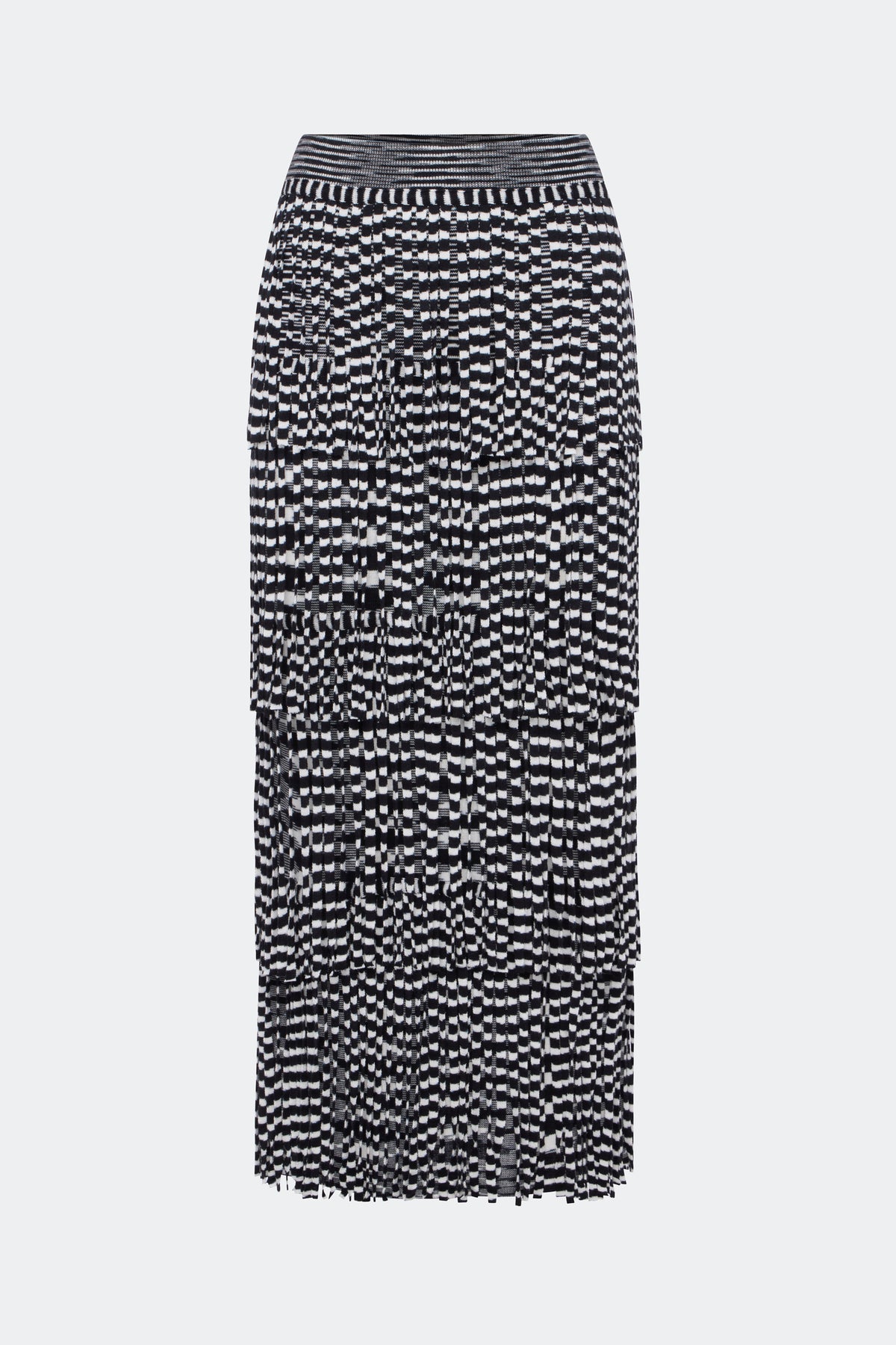 Za Za Knit Fringe Skirt | Simon Miller Black/White Space Dye
