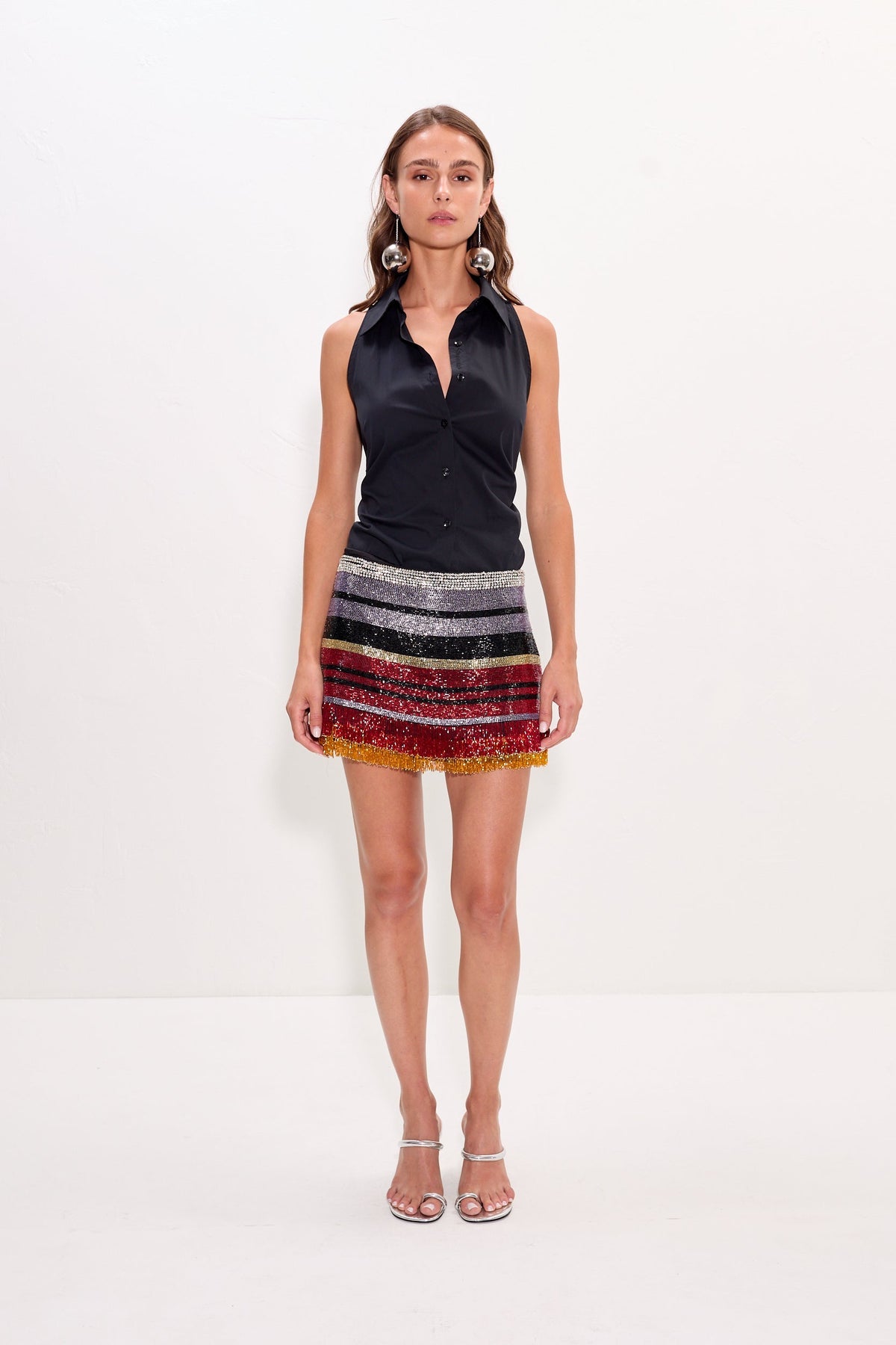 Inessa Crystal Beaded Skirt | Simon Miller Jewel Multi