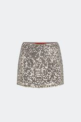 Sequin Dizzy Skirt | Simon Miller SATELLITE SILVER
