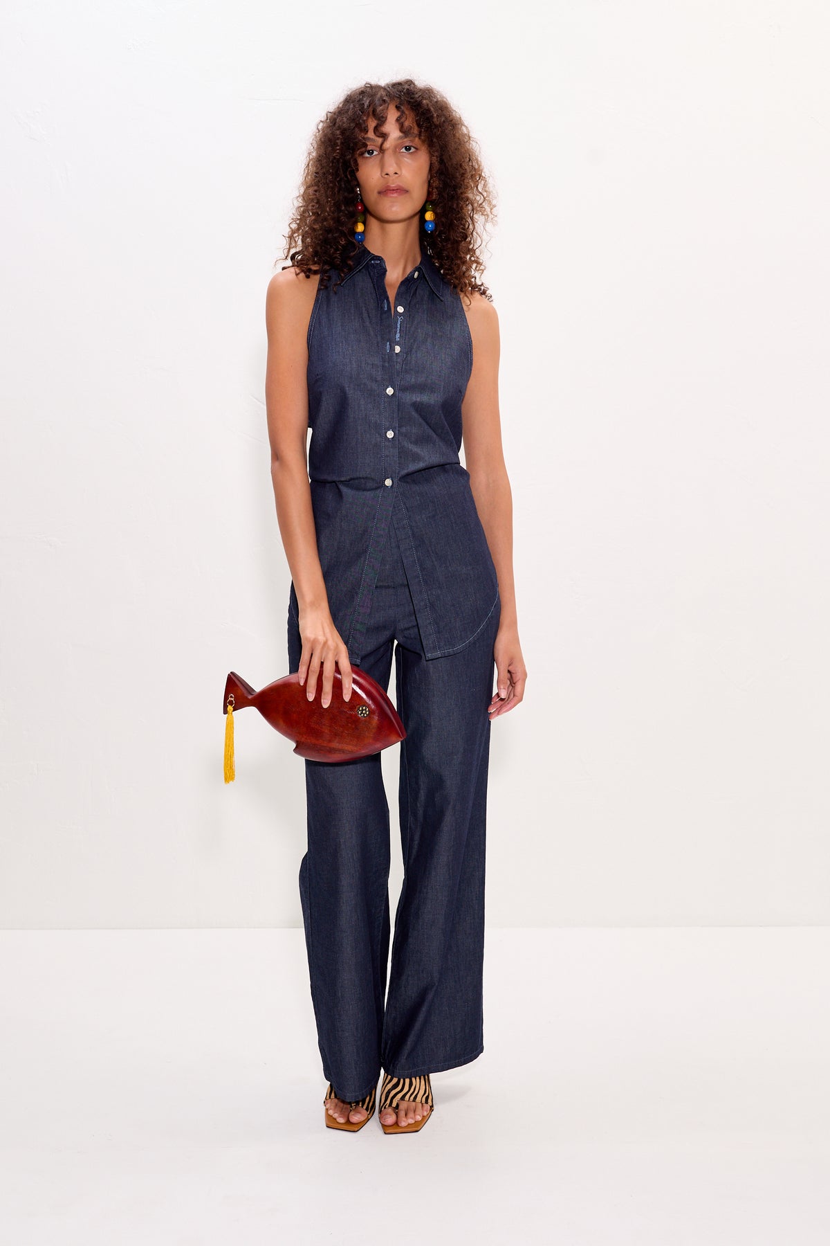 Pia Chambray Pant | Simon Miller Indigo