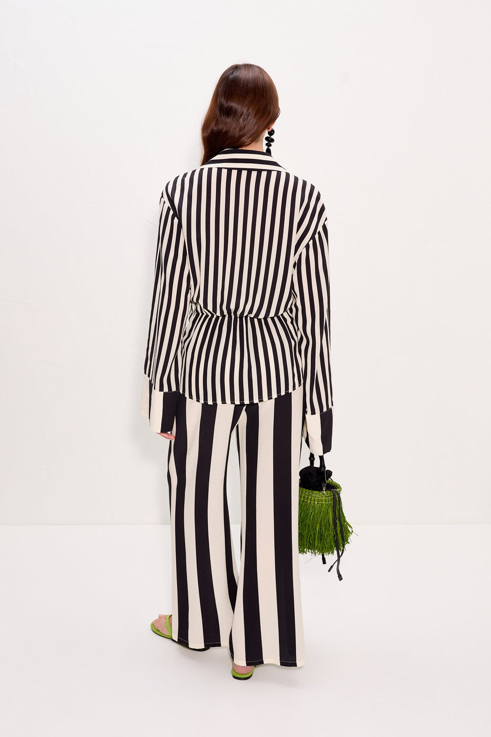 Vietta Crepe Top | Simon Miller Black/White Stripe