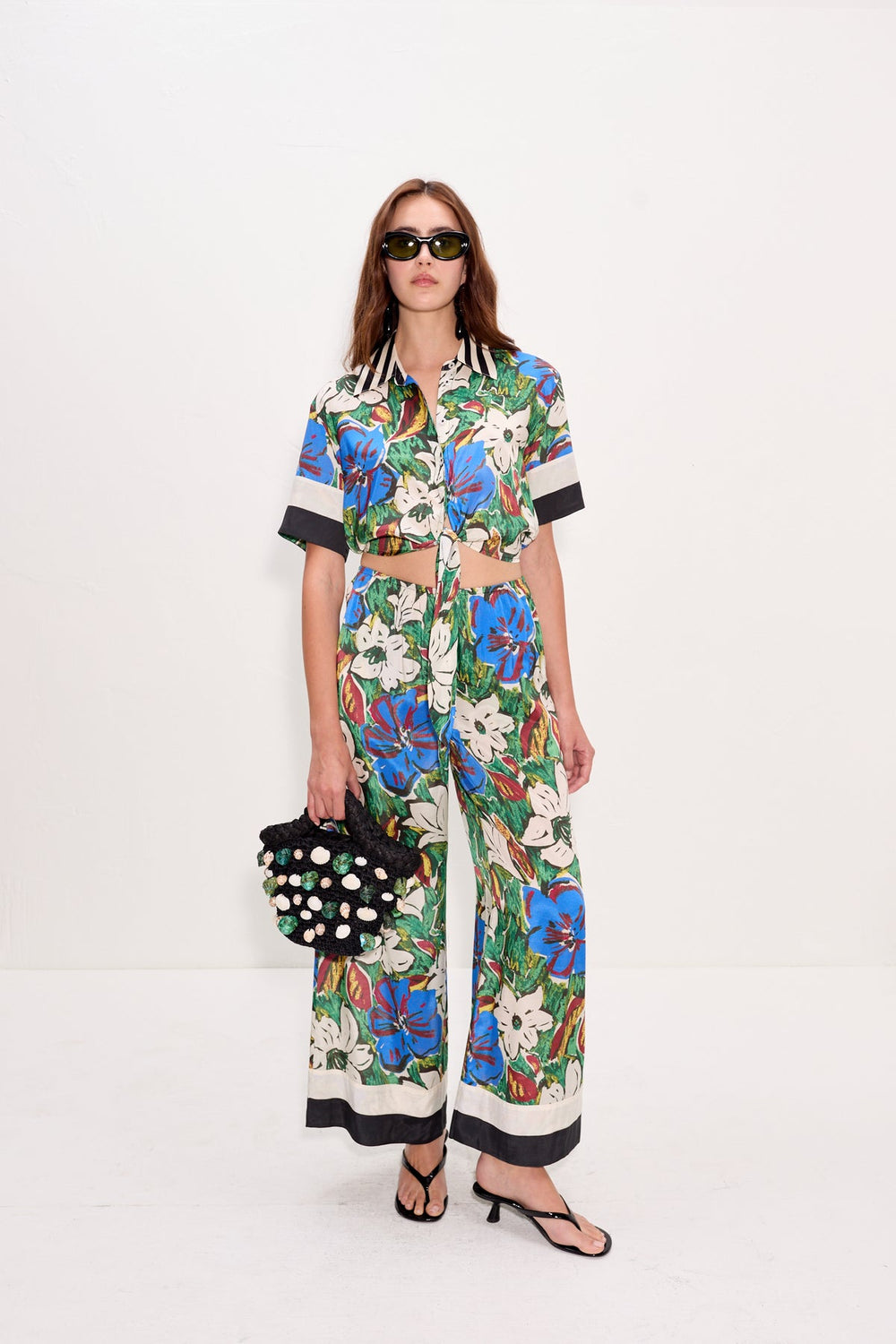 Nella Wide Leg Pant | Simon Miller Tropical Floral Print Combo