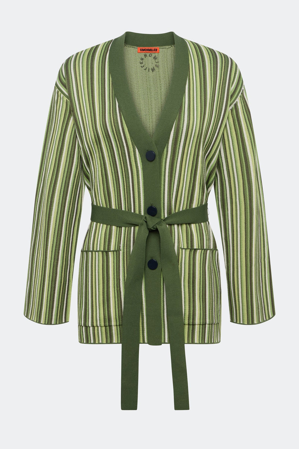 Max Belted Knit Cardigan | Simon Miller Landscape Multi Stripe