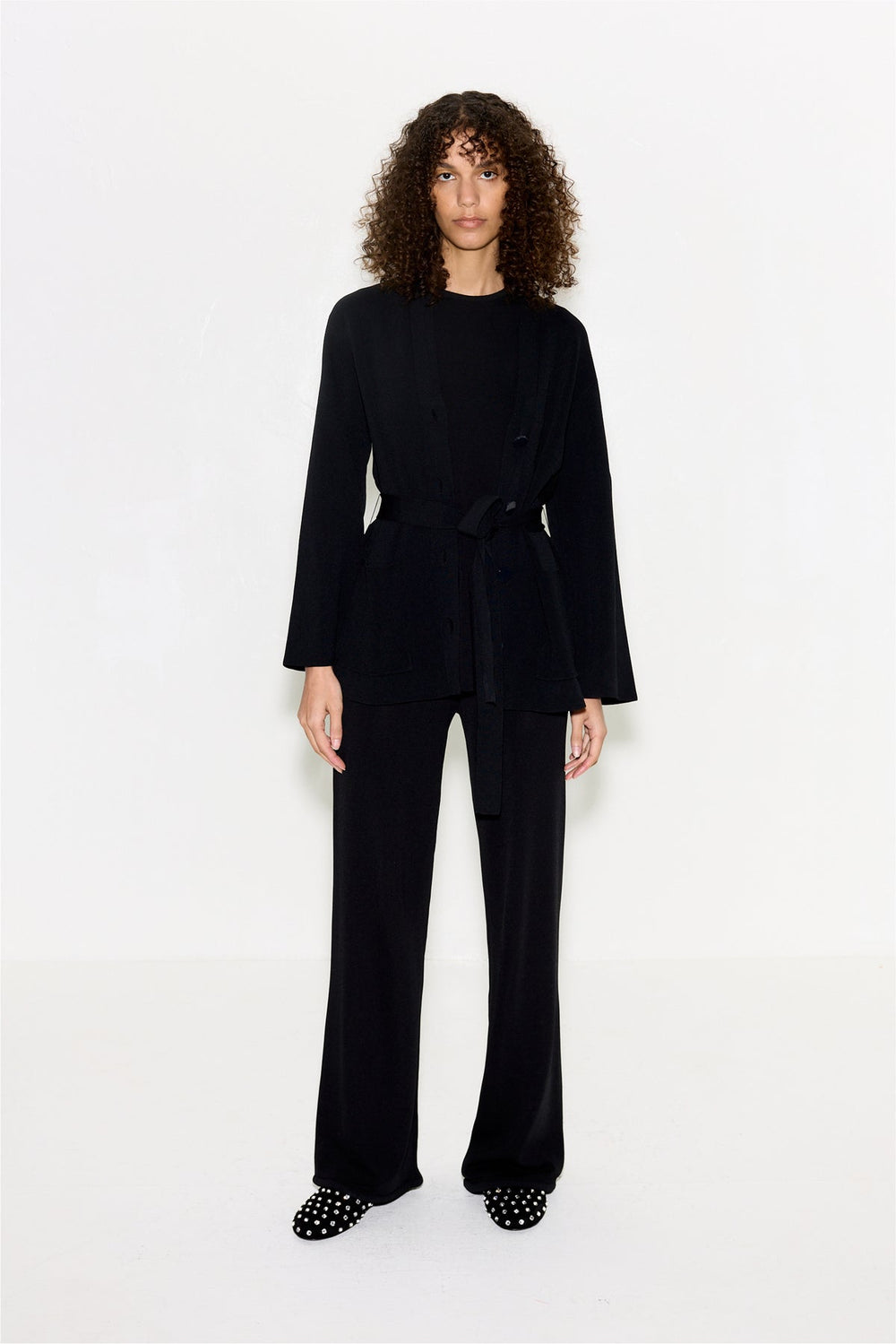 Max Belted Knit Cardigan | Simon Miller BLACK