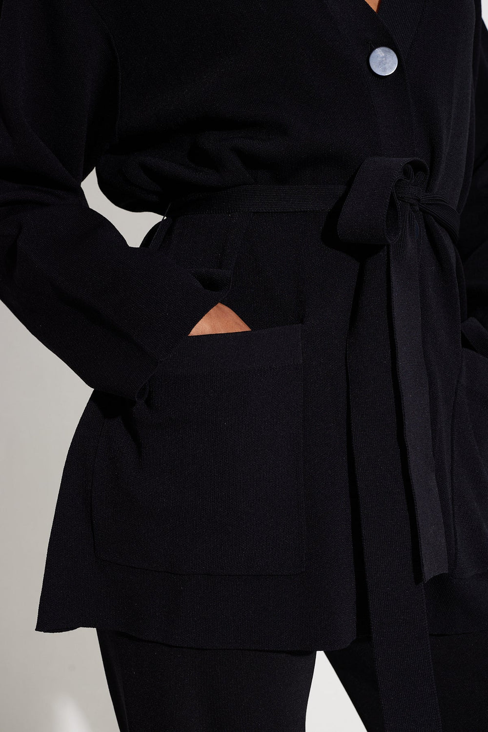 Max Belted Knit Cardigan | Simon Miller BLACK