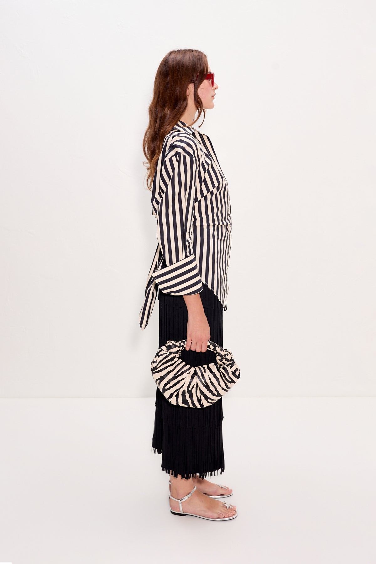 Za Za Knit Fringe Skirt | Simon Miller BLACK