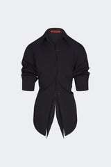 Loch Poplin Button Up | Simon Miller BLACK