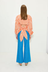 Loch Poplin Button Up | Simon Miller CORAL CABANA STRIPE