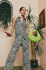 Loch Sleeveless Poplin Button Up | Simon Miller ZEBRA PRINT