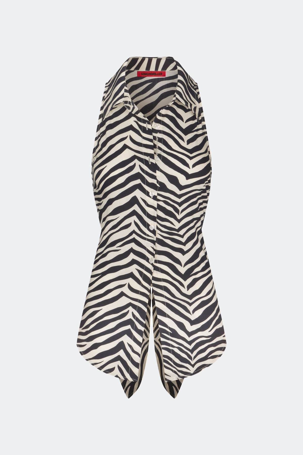 Loch Sleeveless Poplin Button Up | Simon Miller ZEBRA PRINT
