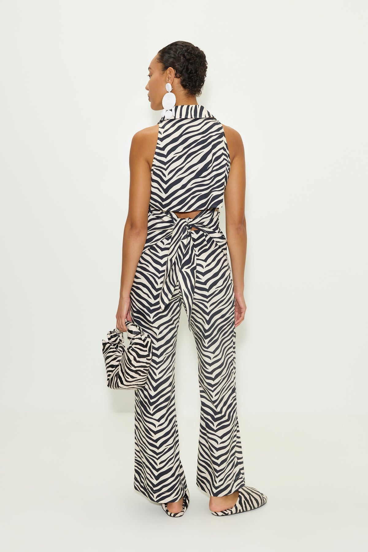 Loch Sleeveless Poplin Button Up | Simon Miller ZEBRA PRINT