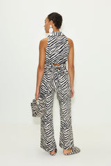 Loch Sleeveless Poplin Button Up | Simon Miller ZEBRA PRINT