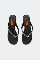 Riviera Thong Sandal | Simon Miller Black/Silver