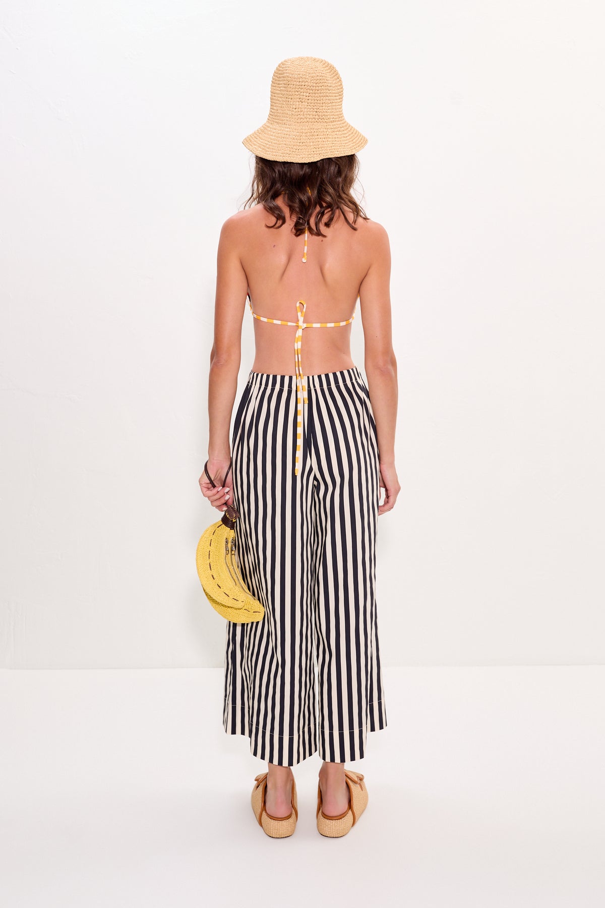 Lima Poplin Pant | Simon Miller Black/White Stripe