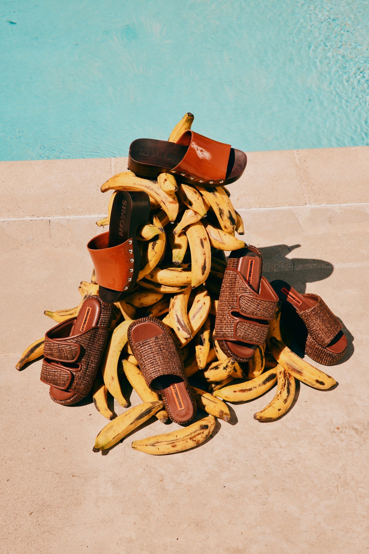 Raffia Cro Slide | Simon Miller CHOCOLATE