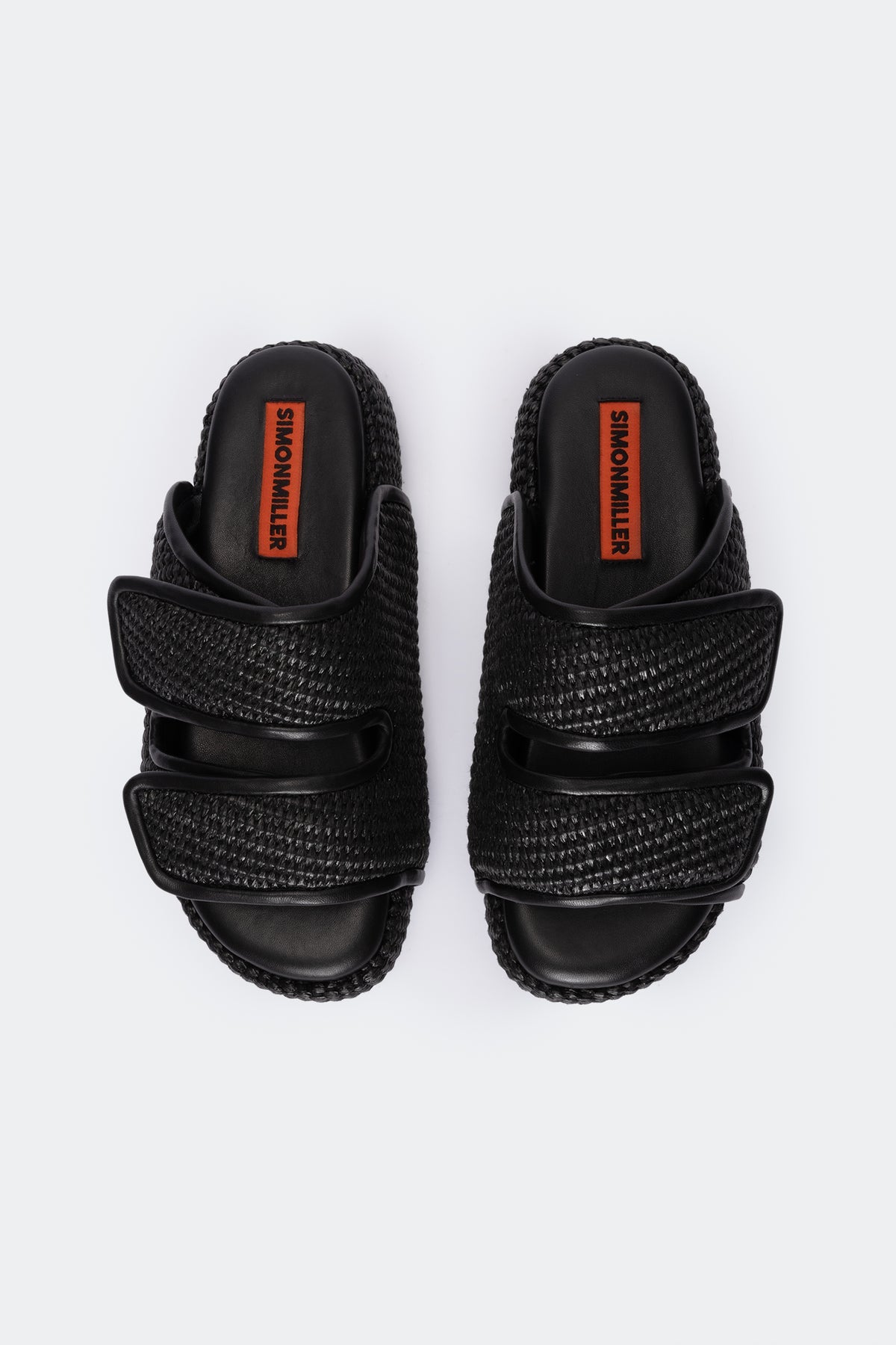 Raffia Cro Slide | Simon Miller BLACK