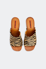 Haircalf Sol Wood Sandal | Simon Miller Brown Zebra