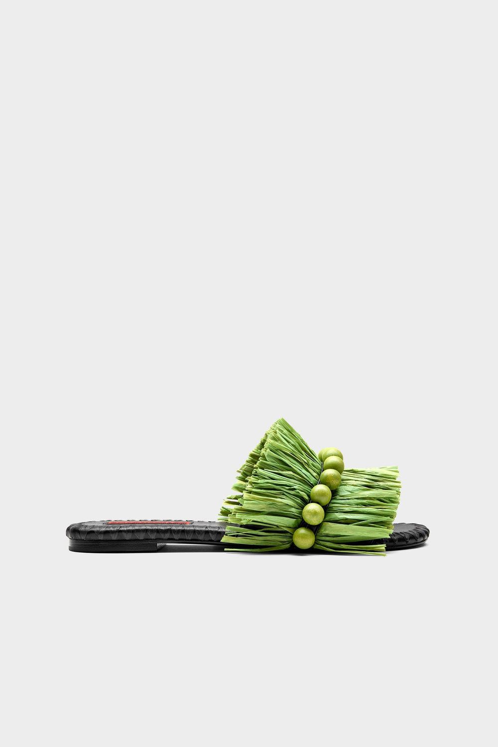 Island Fringe Salerno Sandal | Simon Miller Moss Green/Black