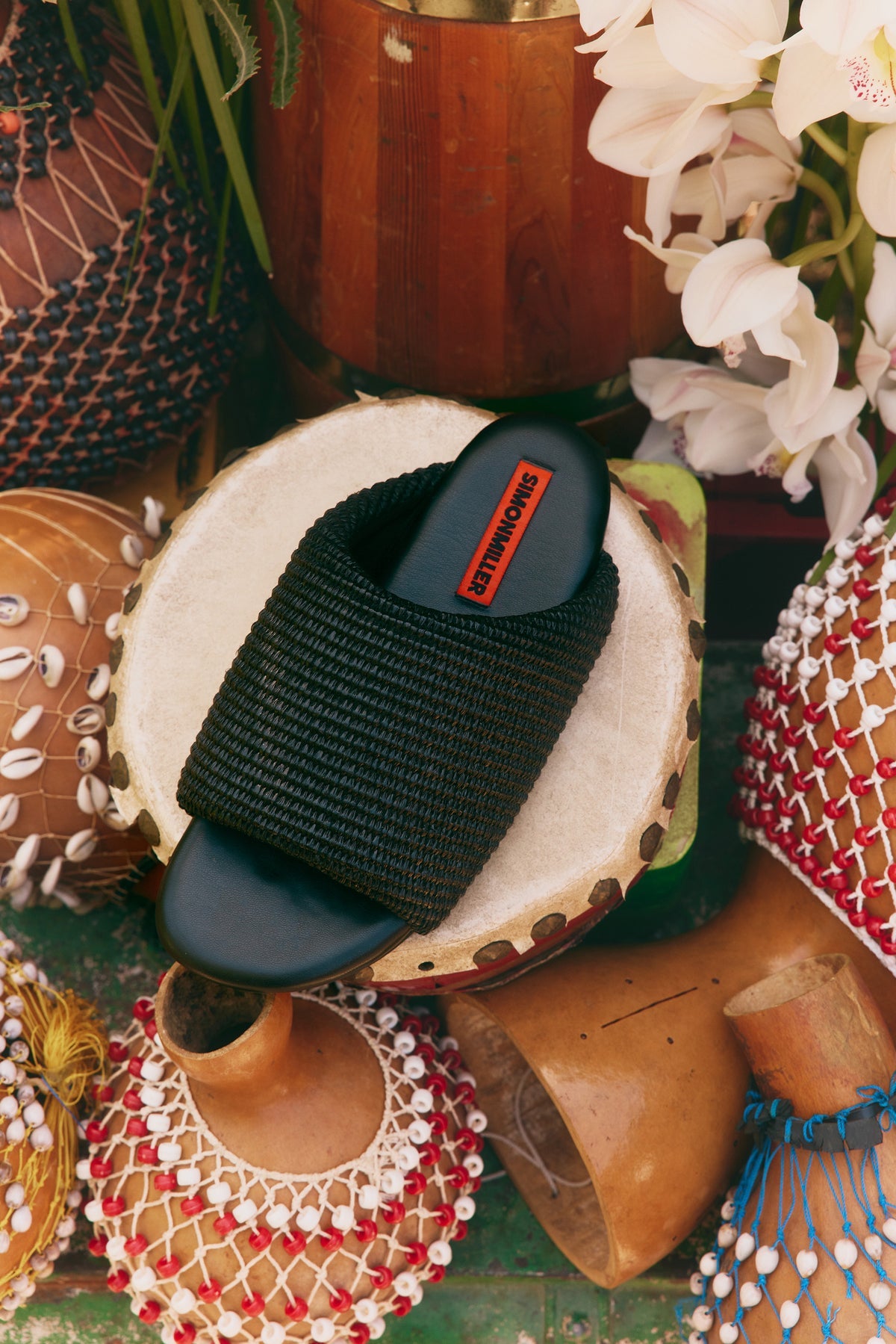 Raffia Bubble Slide | Simon Miller BLACK