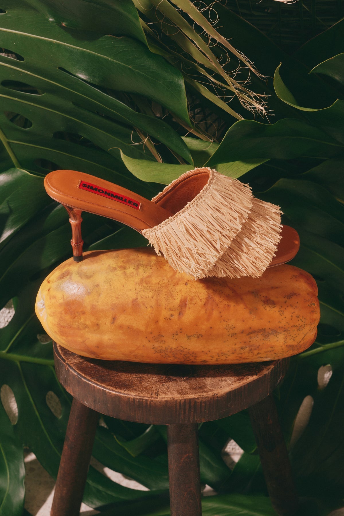 Fringe Playa Bamboo Heel | Simon Miller NATURAL