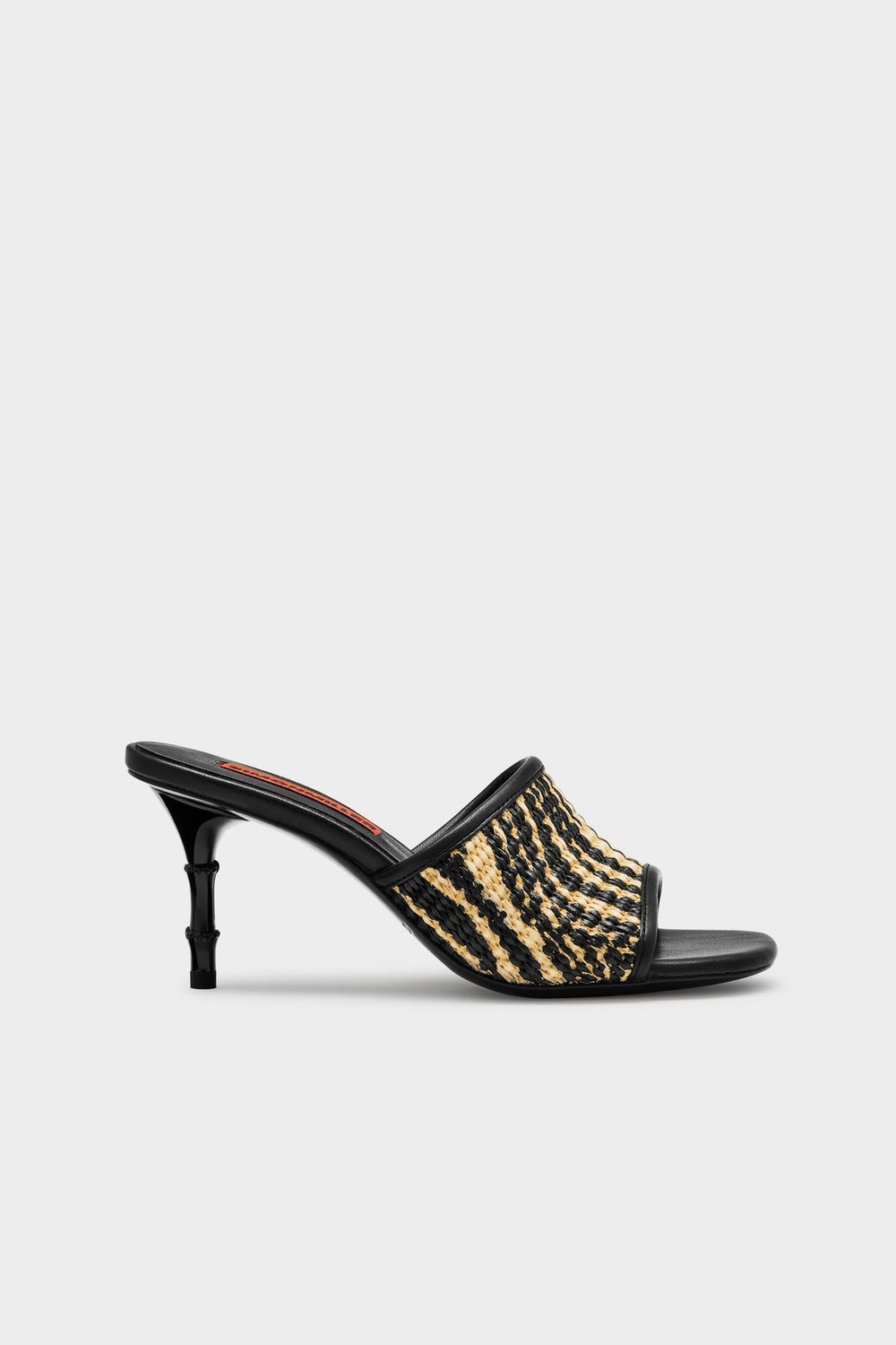 Playa Bamboo Heel | Simon Miller BLACK/NATURAL ZEBRA