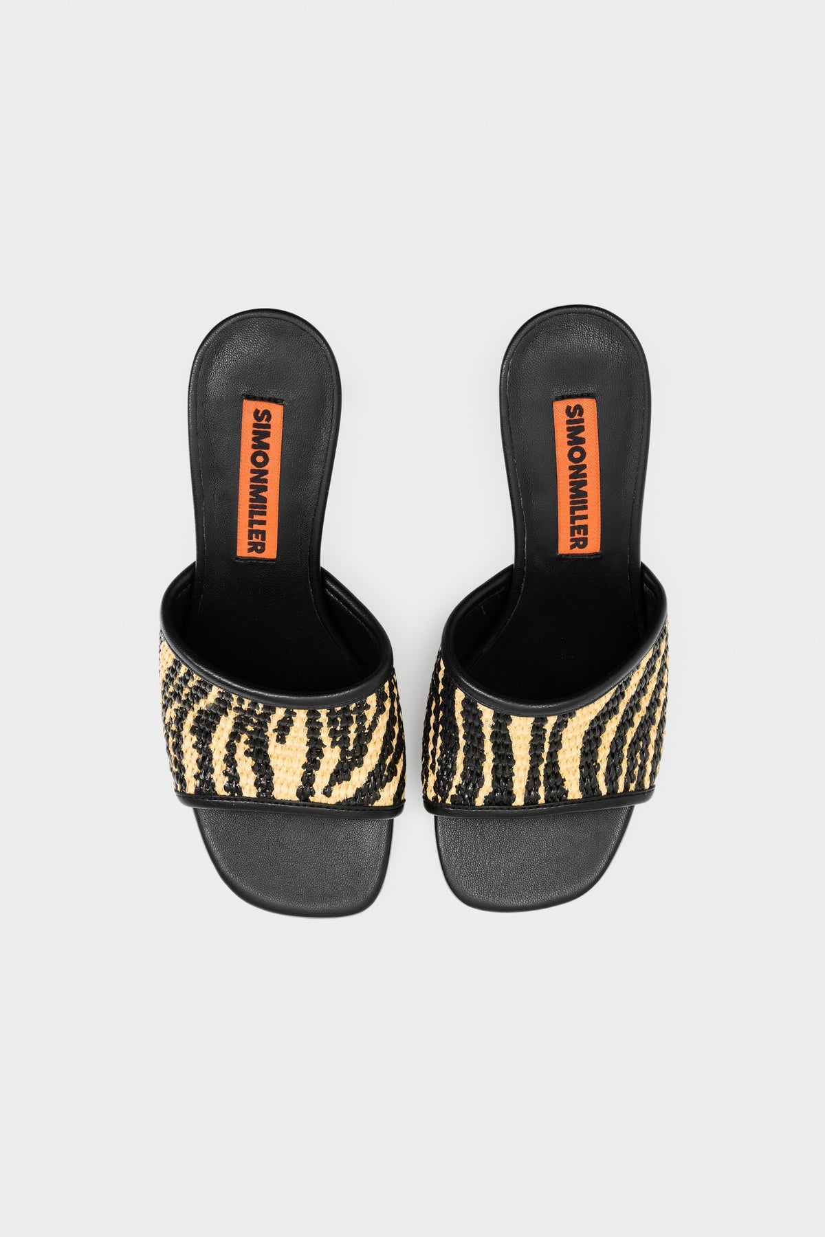 Playa Bamboo Heel | Simon Miller BLACK/NATURAL ZEBRA