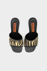 Playa Bamboo Heel | Simon Miller BLACK/NATURAL ZEBRA
