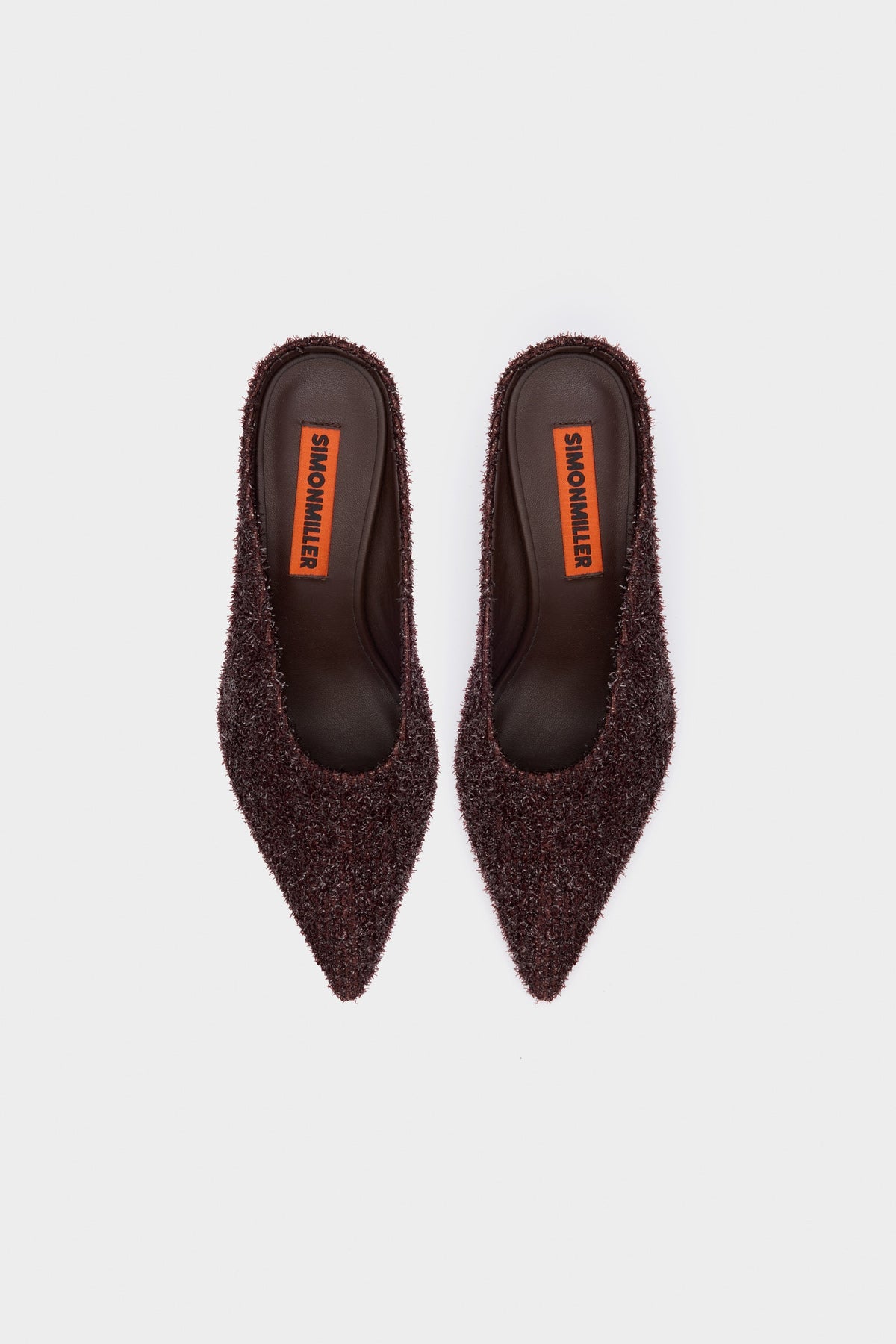 Tinsel Pointed Gala Mule | Simon Miller CHOCOLATE
