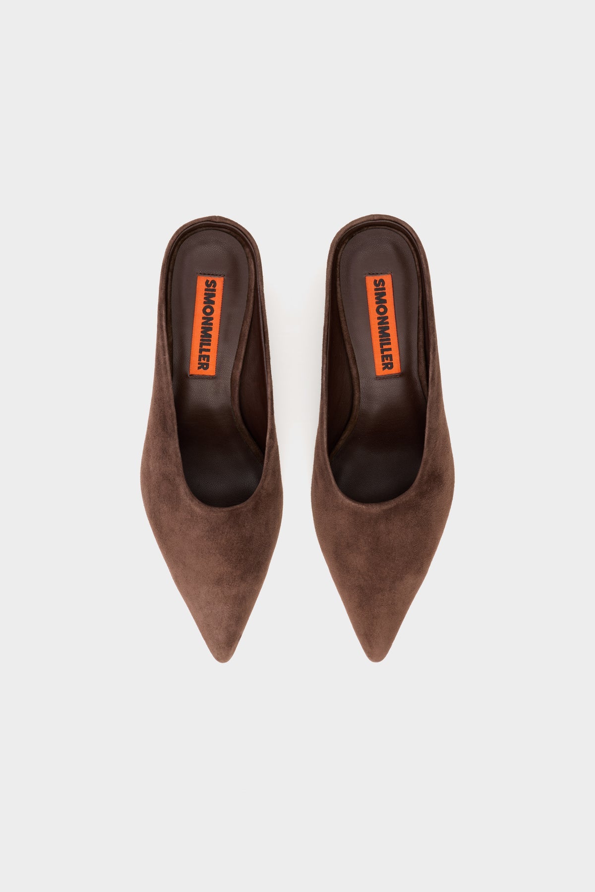 Suede Pointed Gala Mule | Simon Miller CHOCOLATE