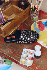 Studded Bubble Slipper | Simon Miller BLACK/SILVER