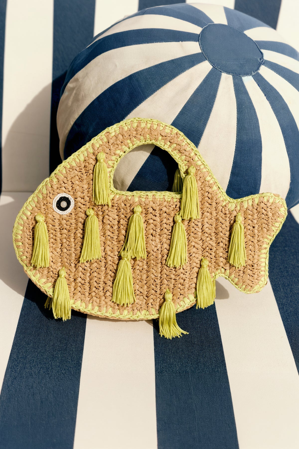 Tassel Fish Bag | Simon Miller Natural/Lime