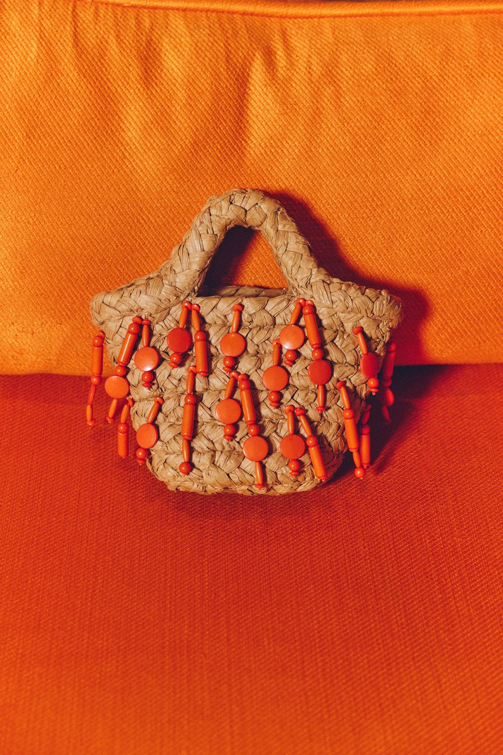 Beaded Shelly Bag | Simon Miller Natural/Orange