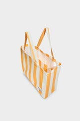 SM X URSULA MEGA TOTE | Simon Miller SUNGOLD/ECRU STRIPE