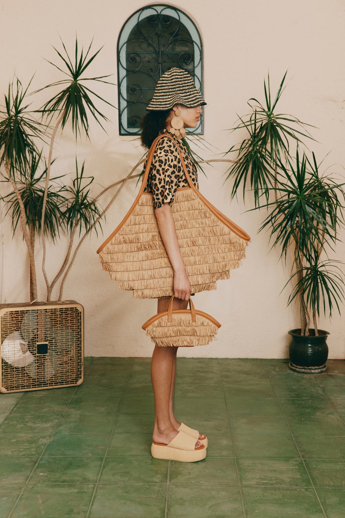Mini Fringe Mercado Tote | Simon Miller NATURAL