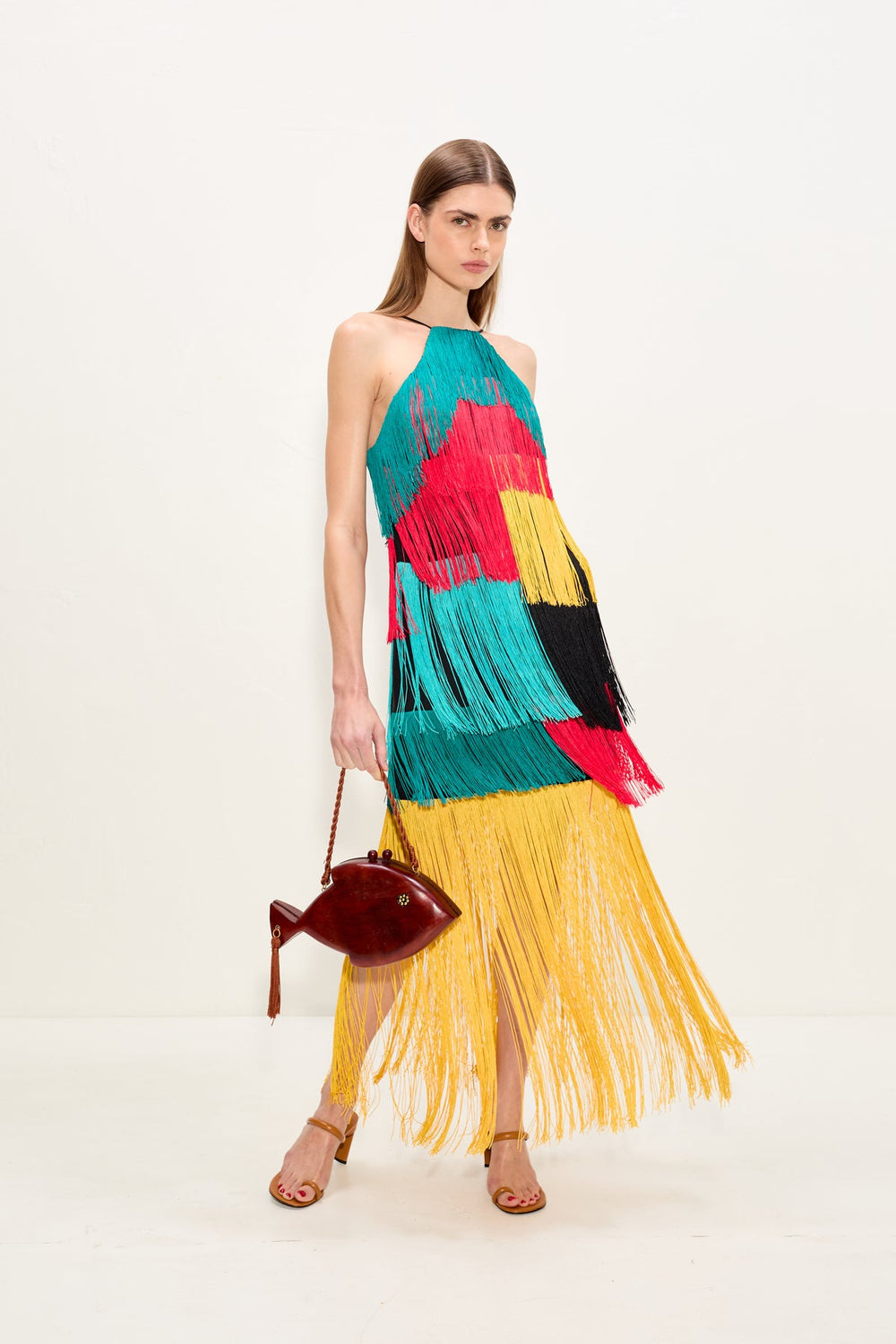 Drea Fringe Dress | Simon Miller Vibrant Multi Fringe