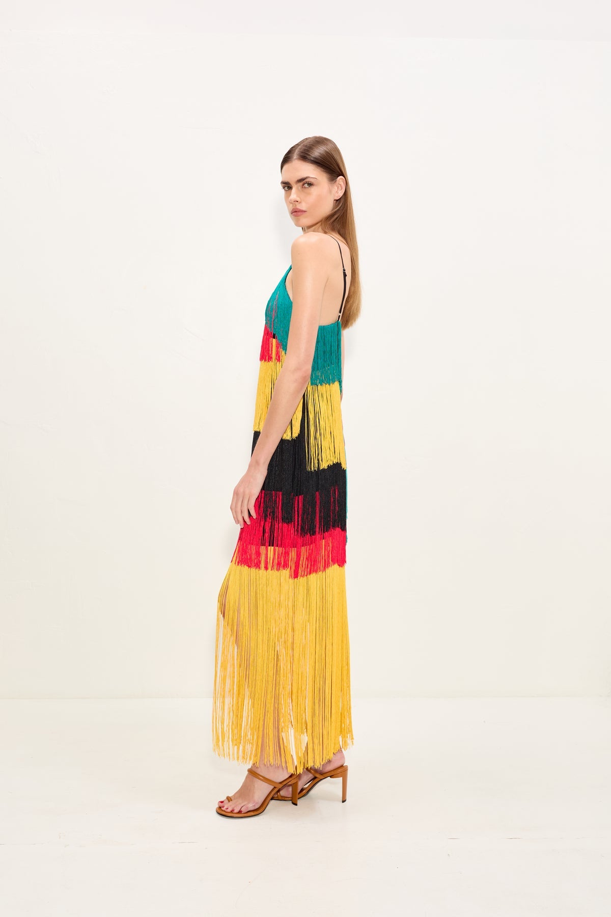 Drea Fringe Dress | Simon Miller Vibrant Multi Fringe