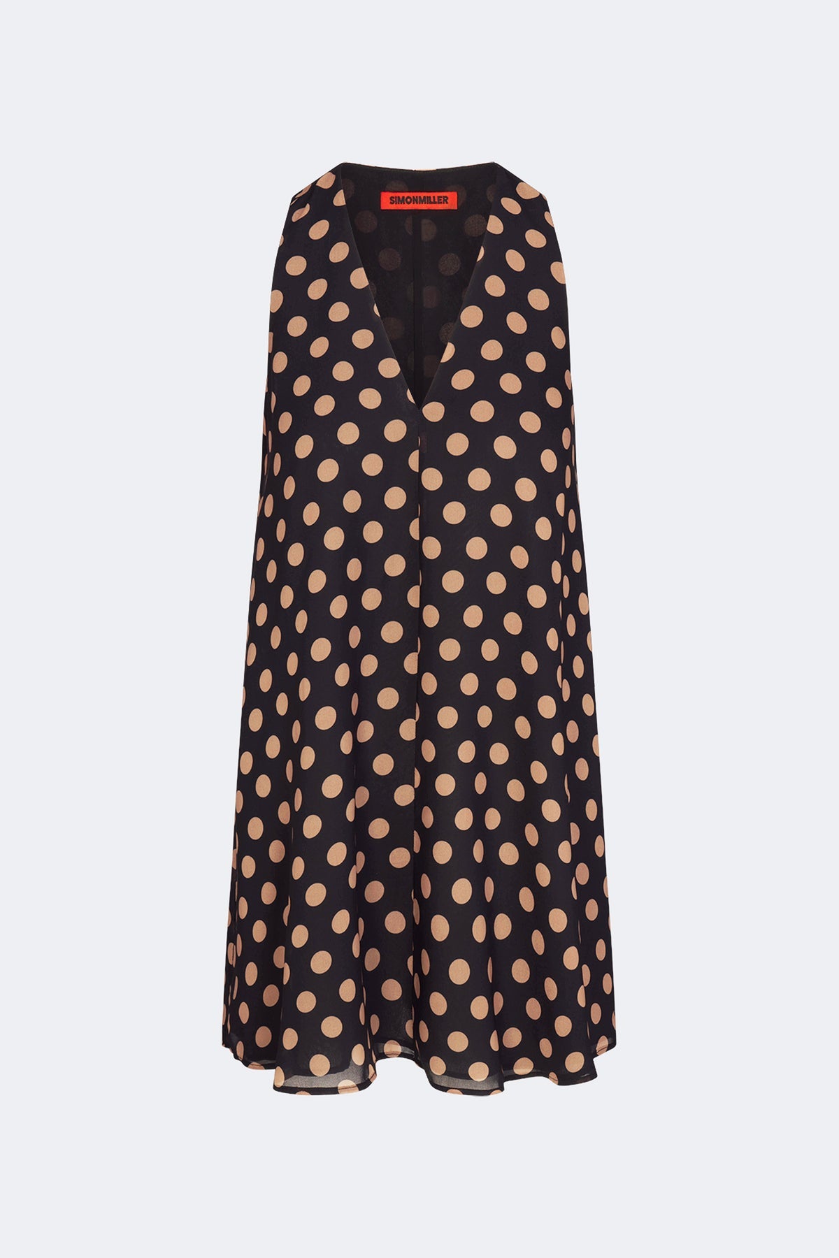 Gia Chiffon Mini Dress | Simon Miller Black/Tan Polka Dot