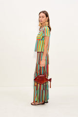 Za Za Knit Skirt | Simon Miller Vibrant Multi Stripe