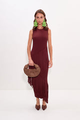 Spiral Knit Dress | Simon Miller Choco Brown