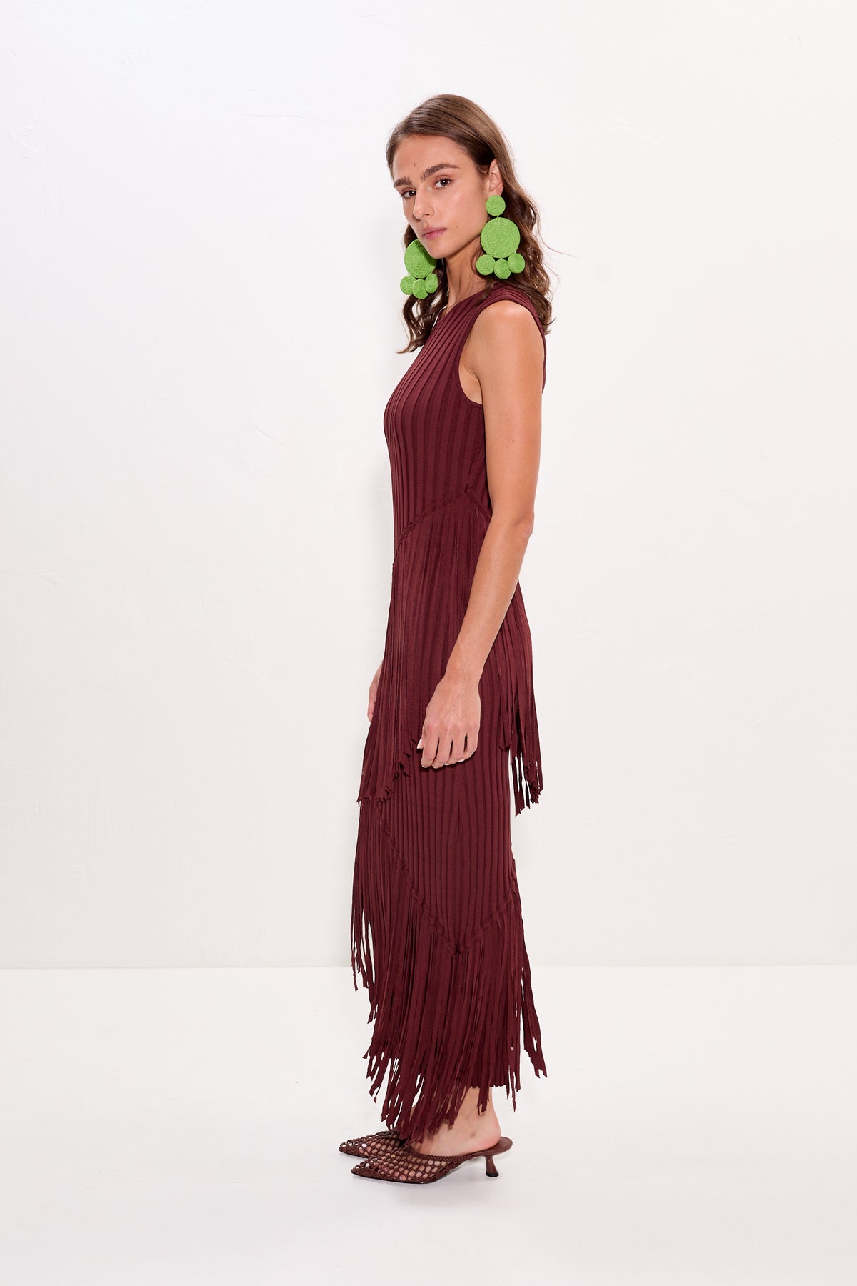 Spiral Knit Dress | Simon Miller Choco Brown
