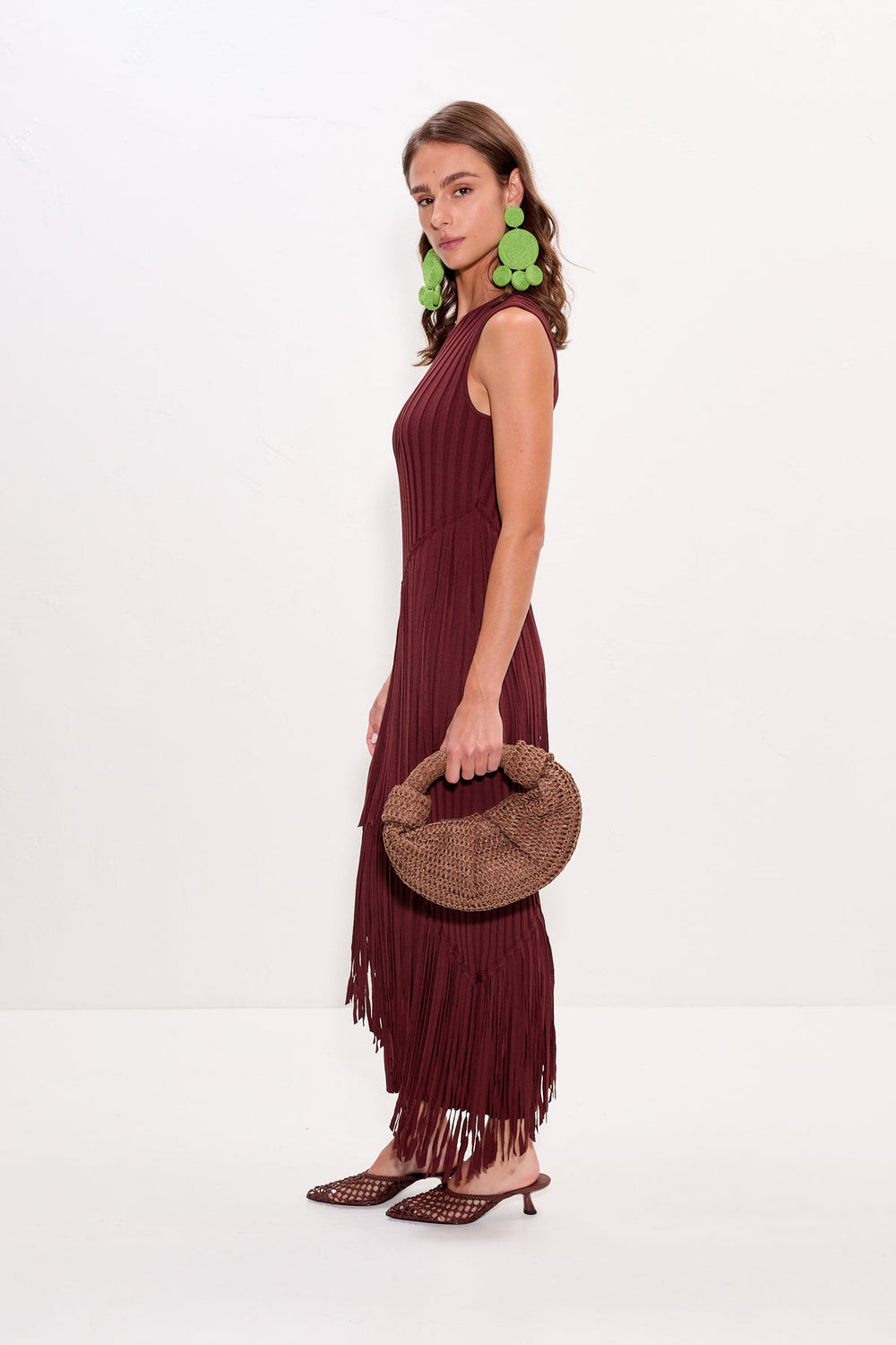 Spiral Knit Dress | Simon Miller Choco Brown