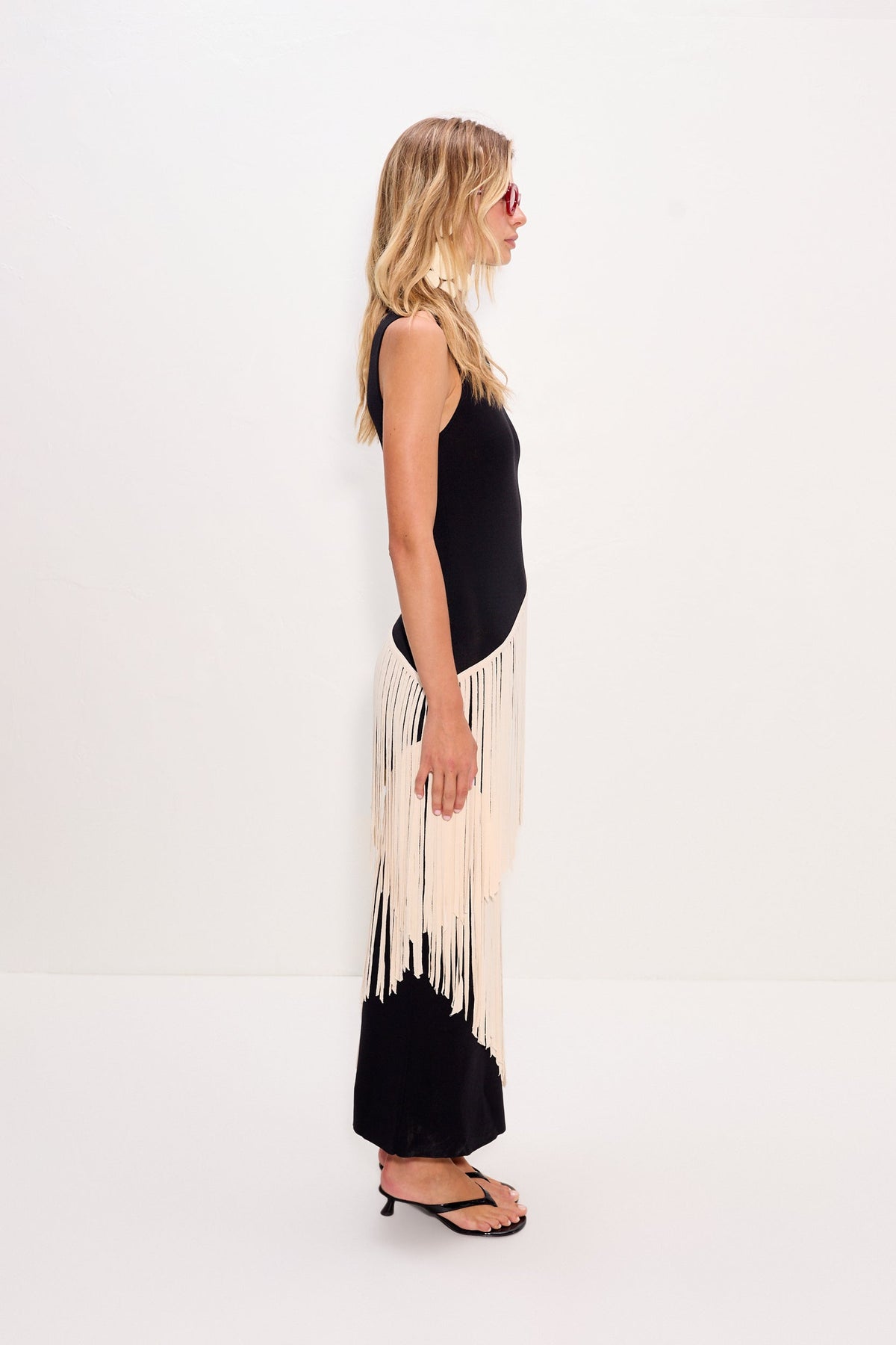 Spiral Knit Dress | Simon Miller Black/Macadamia