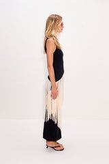 Spiral Knit Dress | Simon Miller Black/Macadamia