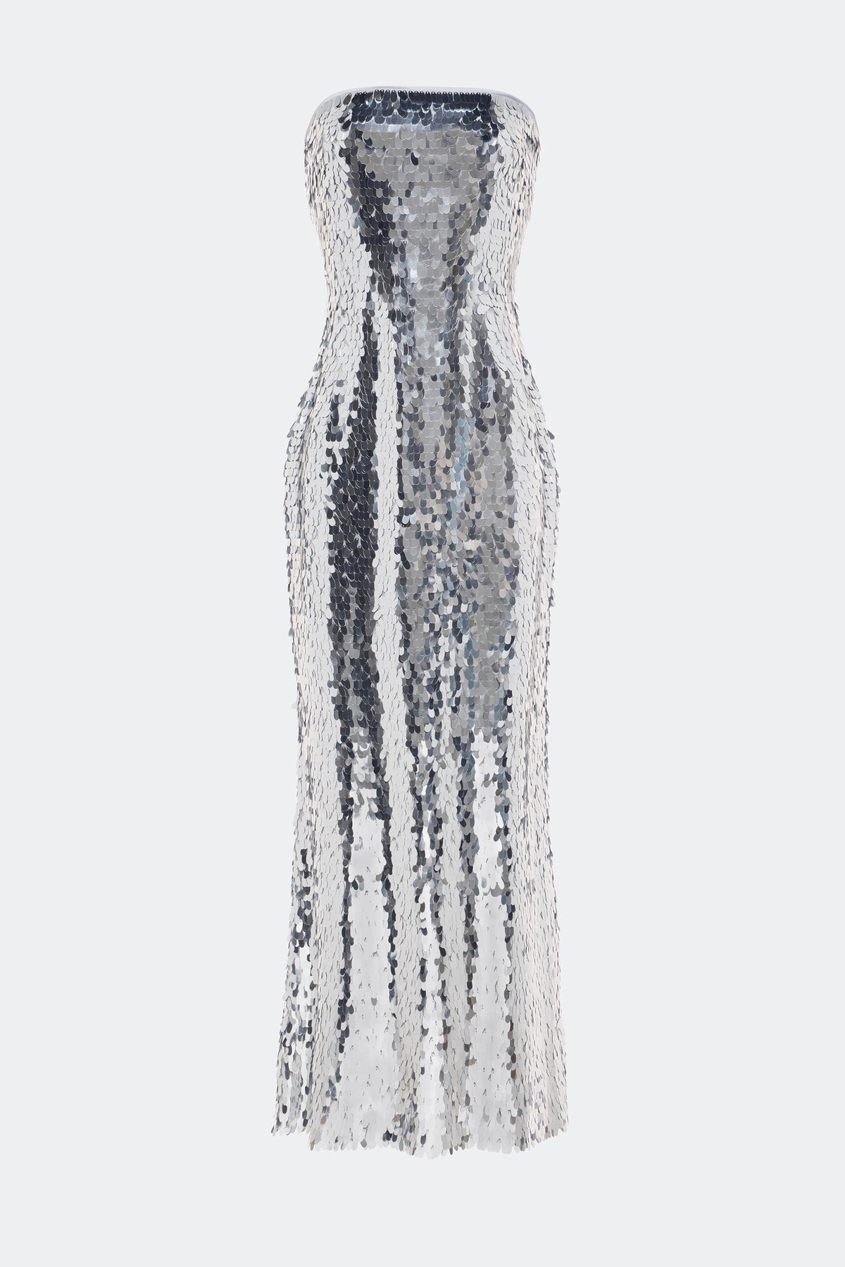 Sculpty Strapless Sequin Dress | Simon Miller SATELLITE SILVER