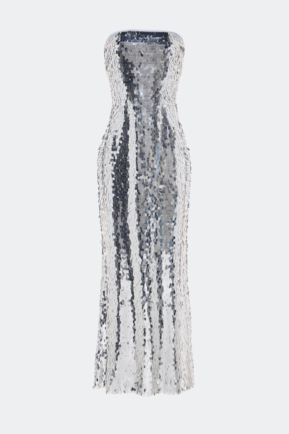 Sculpty Strapless Sequin Dress | Simon Miller SATELLITE SILVER